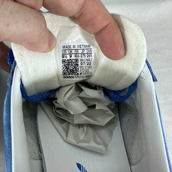 Adidas Gazelle 85 Men’s sz 9.5 Blue Bird Cloud White Mens Athletic Sneaker 2022 - Picture 10 of 13